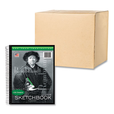 Sketch Book, 60-lb Drawing Paper Stock, Rembrandt Photography Cover, (100) 11 x 8.5 Sheets,12/CT, Ships in 4-6 Business Days