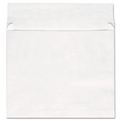 Deluxe Tyvek Expansion Envelopes, Open-End, 2" Capacity, #13 1/2, Square Flap, Self-Adhesive Closure, 10 x 13, White, 100/Box